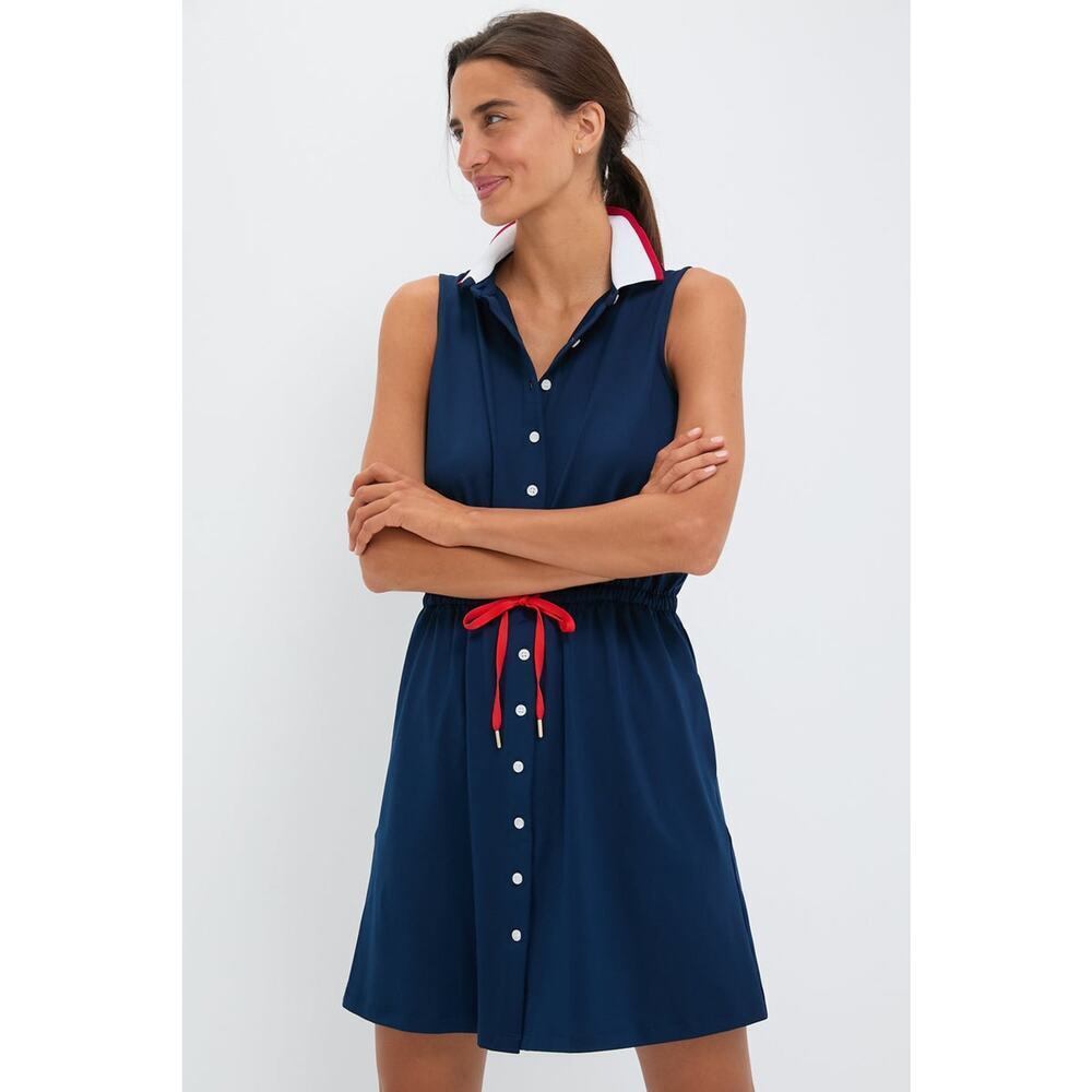 TUCKERNUCK SPORT Navy Sleeveless Performance Jersey Alcott Golf Dress SZ XXL NWT